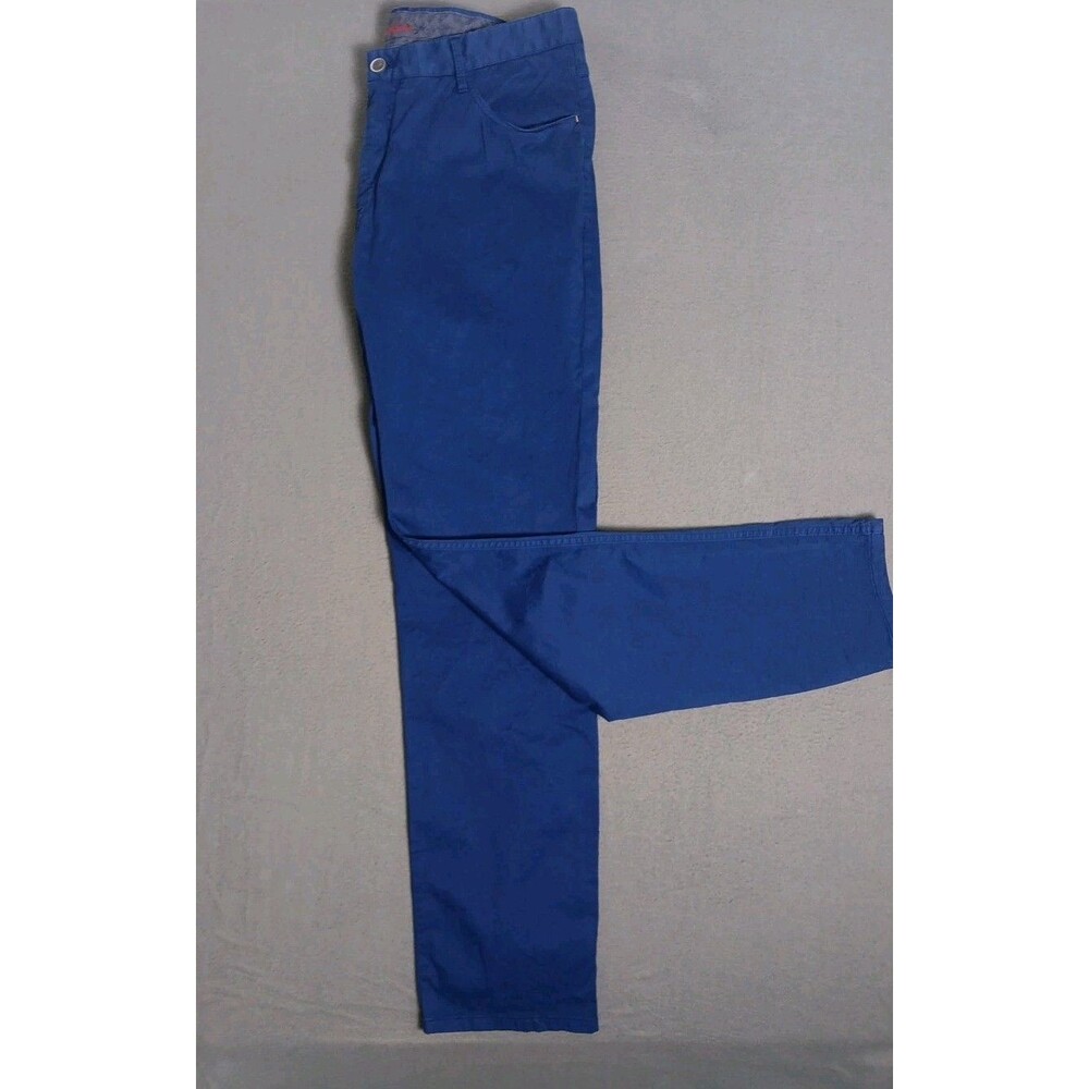 Robert Graham Kipling Tailored Fit Pants Men’s 36 Blue Luxury Stretch City